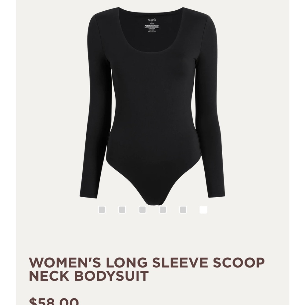 NWT Nuuds scoop neck bodysuit